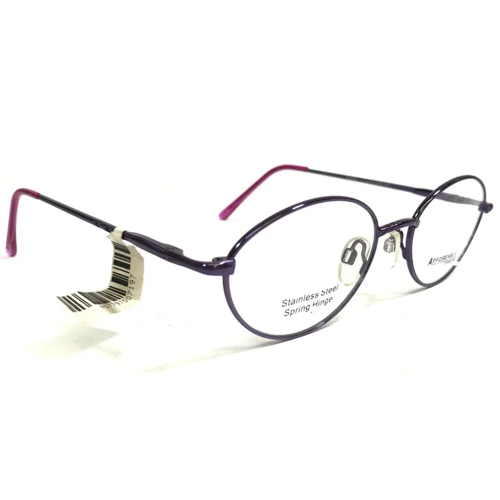 Affordable Designs Eyeglasses Frames AGNES LILAC Purple Round Wire Rim 52-18-135